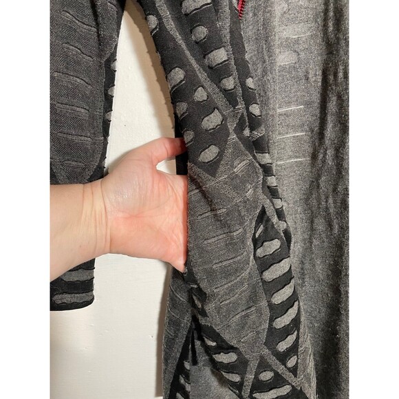 IC by Connie K Geometric Asymmetrical Tunic Jacket Artsy Lagenlook Size M - Picture 8 of 13